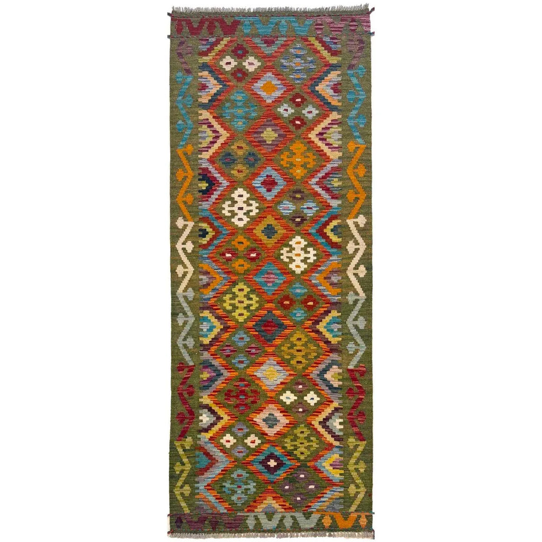 Afghan Kilim Rug 2' 6" x 6' 8" Flat-Weave | No. AL19888