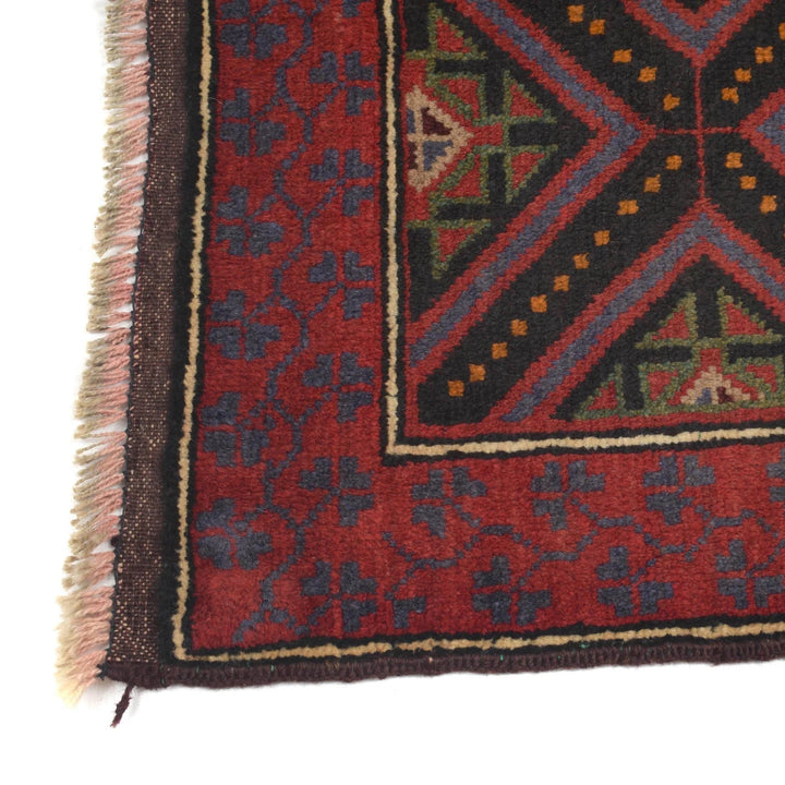 Afghan Baluchi Rug 2' 11" x 4' 5" Hand-Knotted | No. AL19927