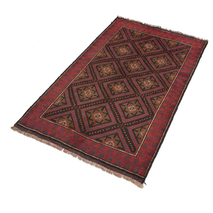 Afghan Baluchi Rug 2' 11" x 4' 5" Hand-Knotted | No. AL19927