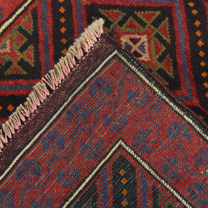 Afghan Baluchi Rug 2' 11" x 4' 5" Hand-Knotted | No. AL19927