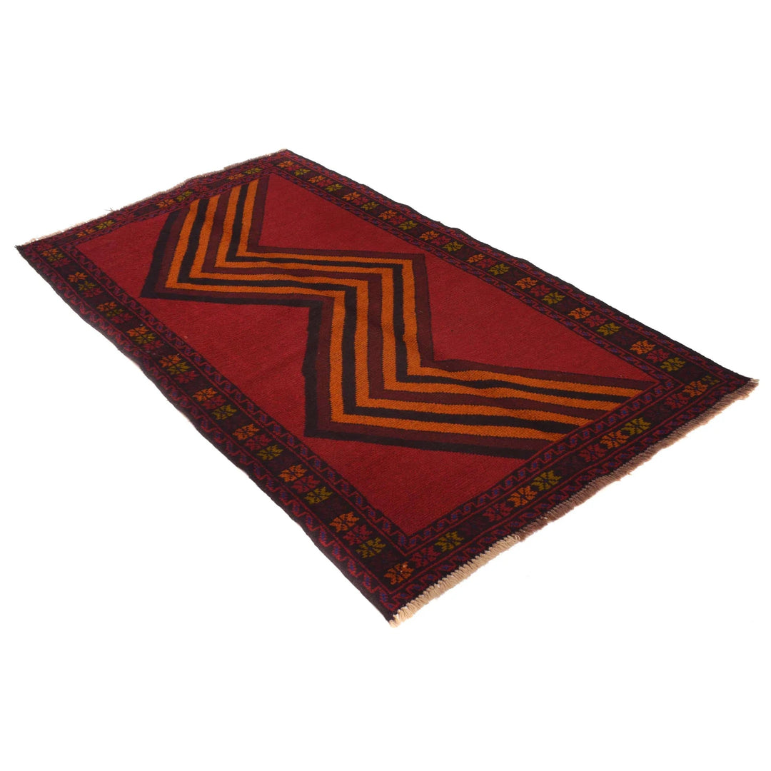 Afghan Tribal Baluchi Rug 3' 8" x 6' 4" Hand-Knotted | No. AL19941