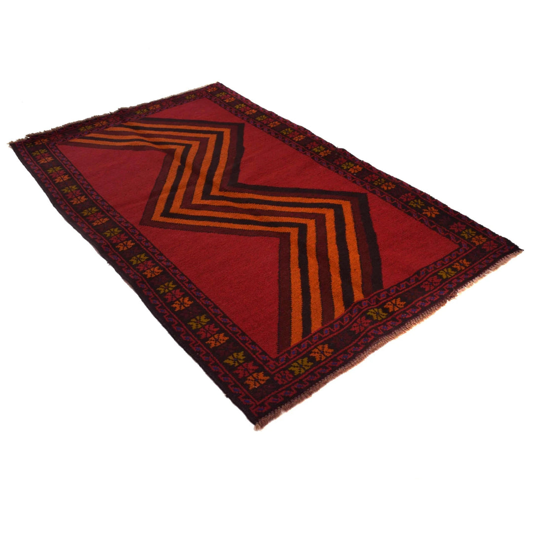 Afghan Tribal Baluchi Rug 3' 8" x 6' 4" Hand-Knotted | No. AL19941