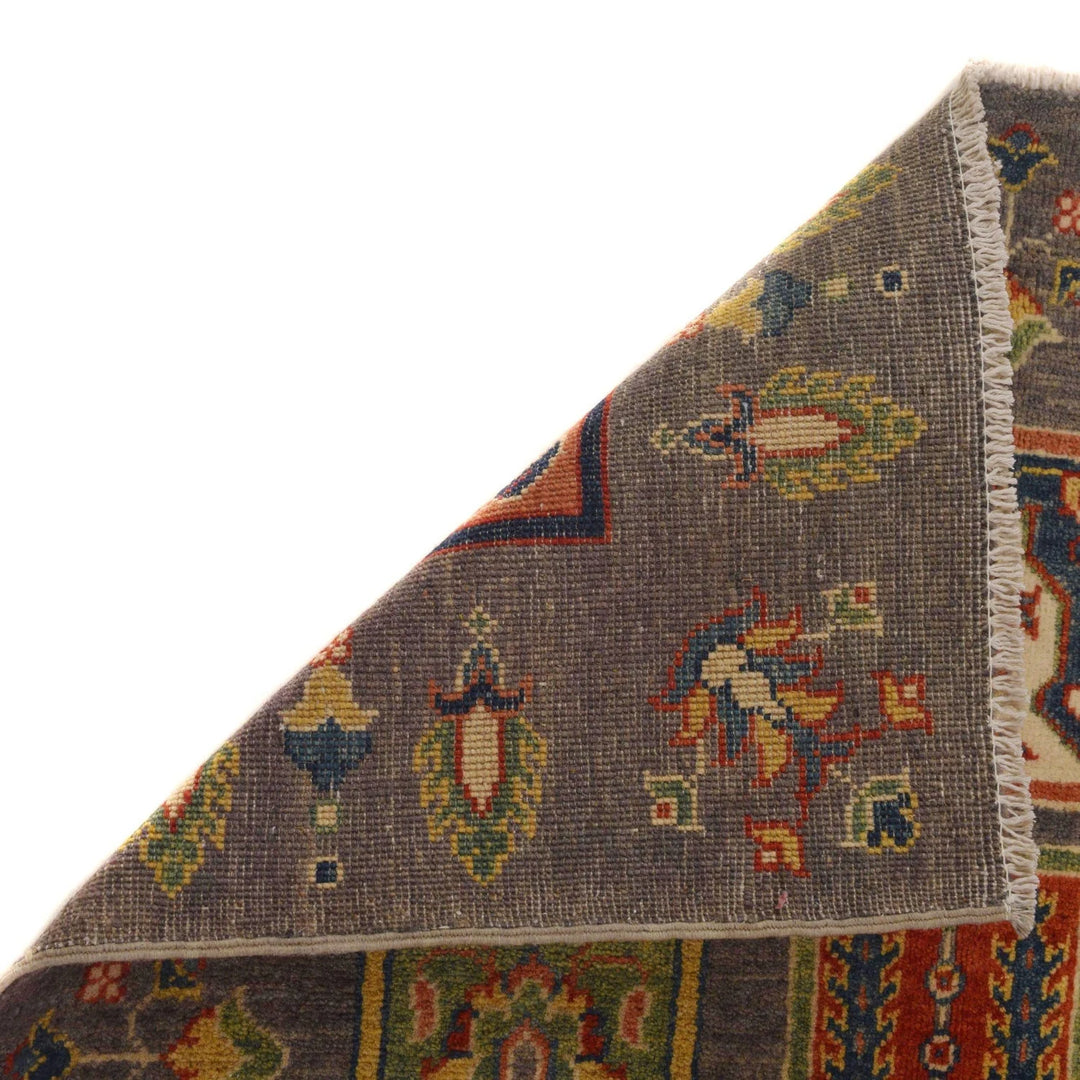 Afghan Bakhtiar Rug 3' 3" x 4' 11" Hand-Knotted | No. AL20015