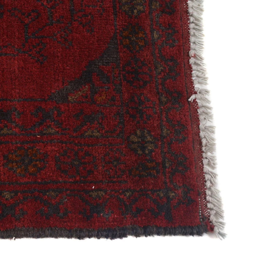 Red Afghan Khal Mohammadi Rug 2' 6" x 9' 7" Hand-Knotted | No. AL20180