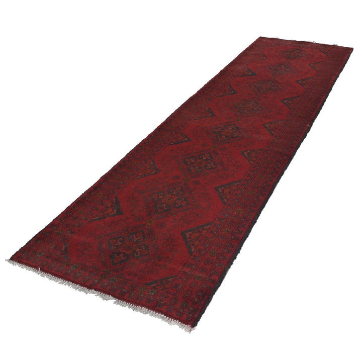 Red Afghan Khal Mohammadi Rug 2' 6" x 9' 7" Hand-Knotted | No. AL20180