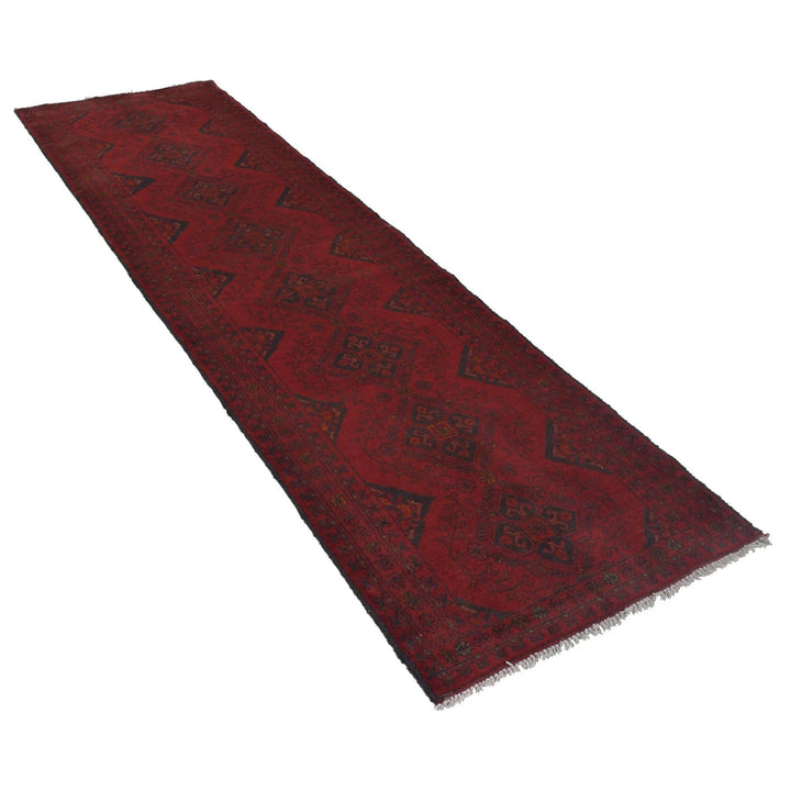 Red Afghan Khal Mohammadi Rug 2' 6" x 9' 7" Hand-Knotted | No. AL20180