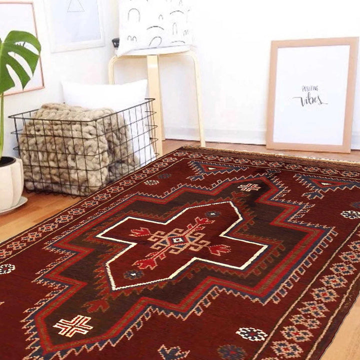 Red Afghan Baluchi Rug 2' 10" x 4' 6" Hand-Knotted | No. AL20208