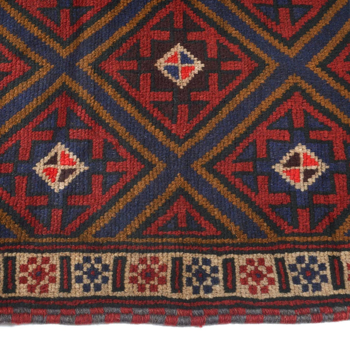 Afghan Baluchi Rug 3' 3" x 4' 10" Hand-Knotted | No. AL20211