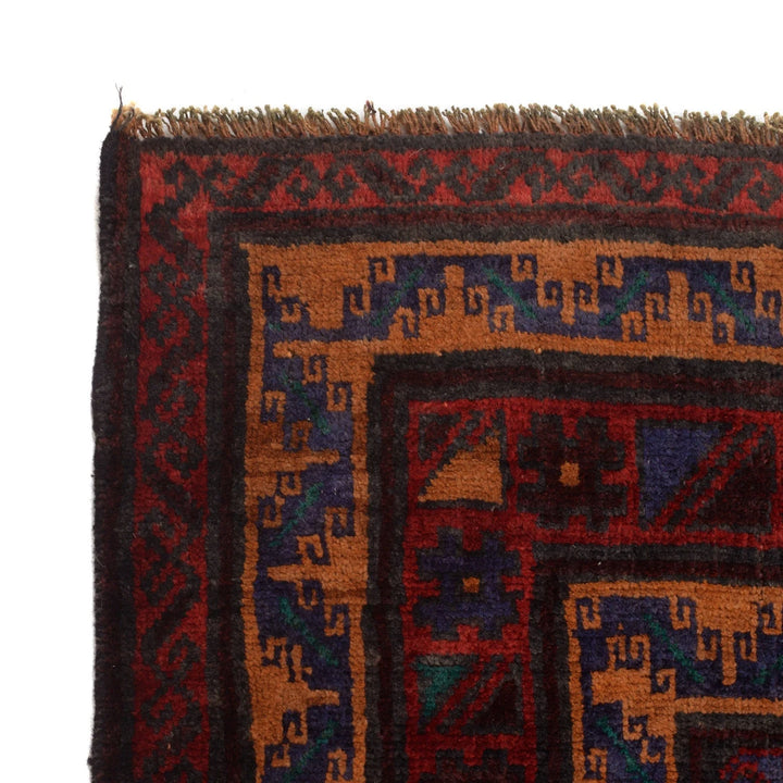 Afghan Baluchi Rug 3' 7" x 6' 5" Hand-Knotted | No. AL20389