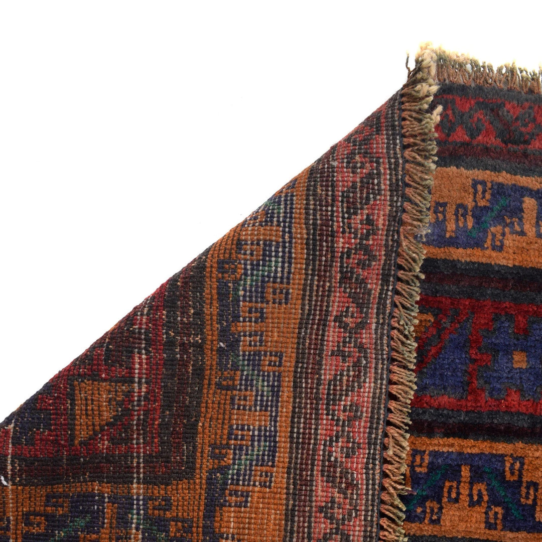Afghan Baluchi Rug 3' 7" x 6' 5" Hand-Knotted | No. AL20389