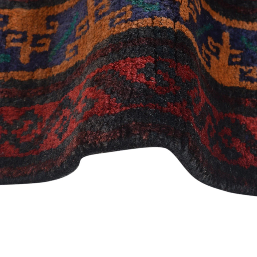 Afghan Baluchi Rug 3' 7" x 6' 5" Hand-Knotted | No. AL20389
