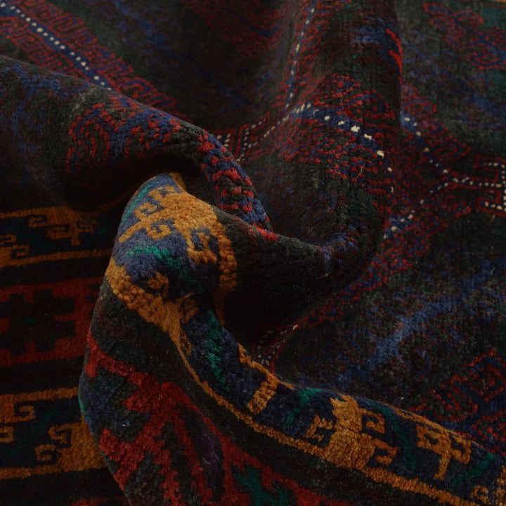 Afghan Baluchi Rug 3' 7" x 6' 5" Hand-Knotted | No. AL20389