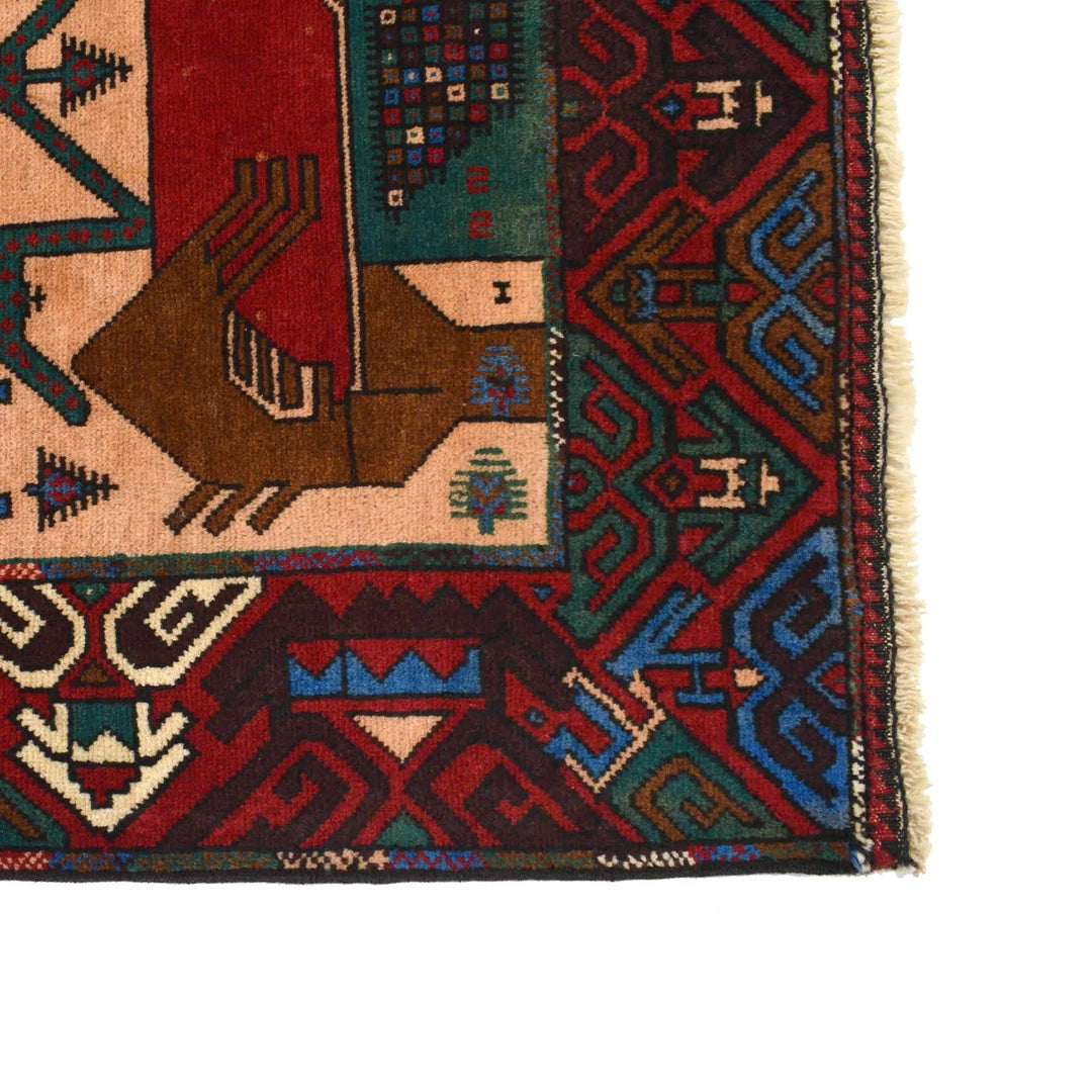 Afghan Pictorial Rug 4' 1" x 6' 3" Hand-Knotted | No. AL20405