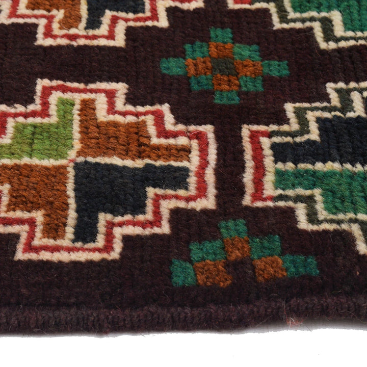 Brown Afghan Baluchi Rug 2' 5" x 6' 1" Hand-Knotted | No. AL20528