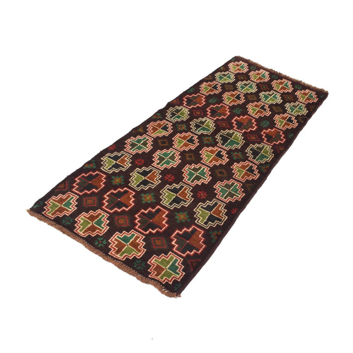 Brown Afghan Baluchi Rug 2' 5" x 6' 1" Hand-Knotted | No. AL20528