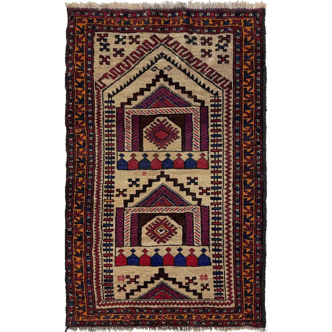 Multi Color Prayer Rug 2' 8" x 4' 3" - No. AL20748
