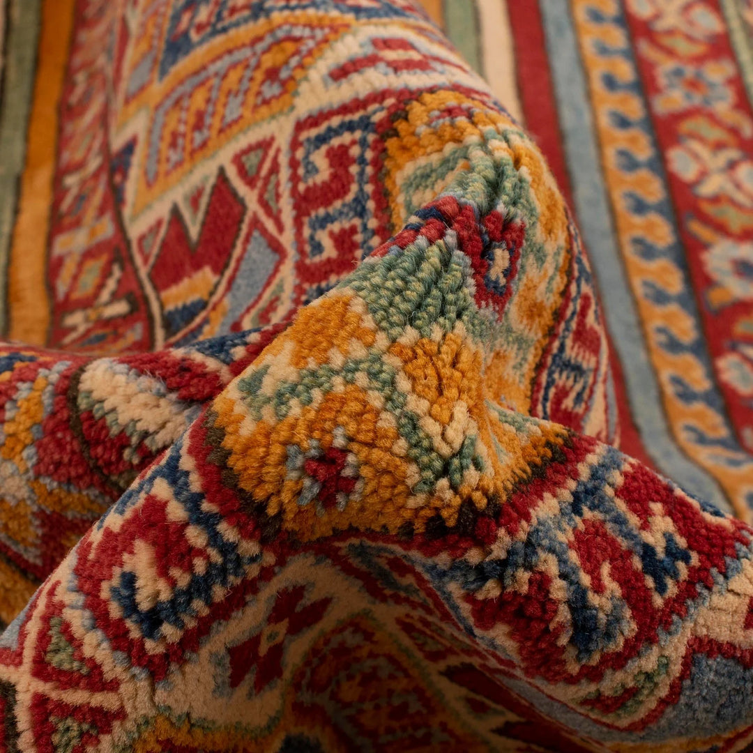 Afghan Khurjeen Rug 4' 0" x 5' 11" Hand-Knotted | No. AL20760