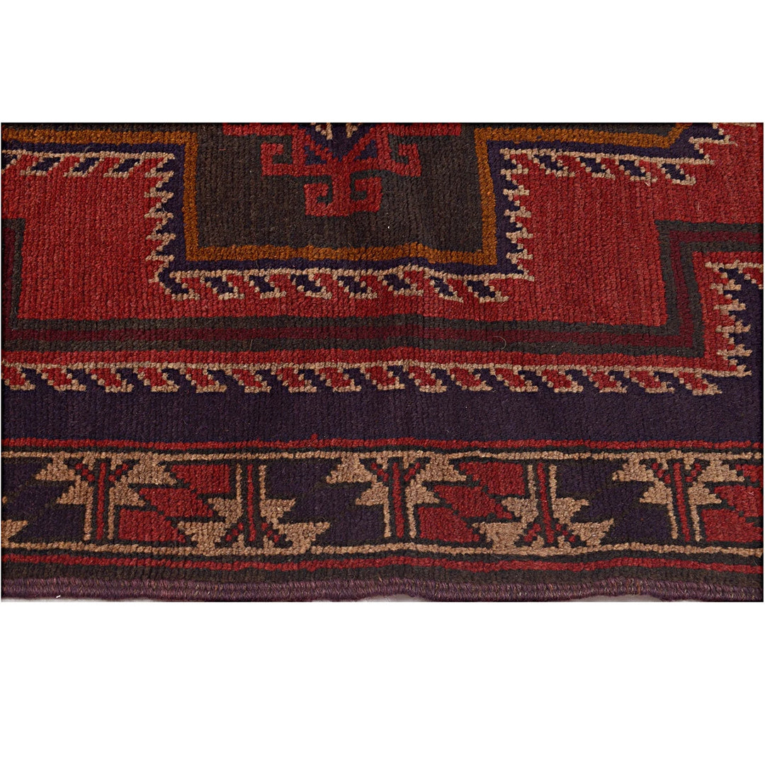 Afghan Baluchi Rug 2' 12" x 5' 2" Hand-Knotted | No. AL20799