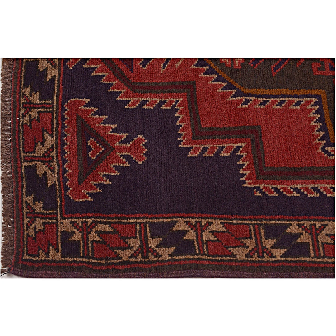 Afghan Baluchi Rug 2' 12" x 5' 2" Hand-Knotted | No. AL20799