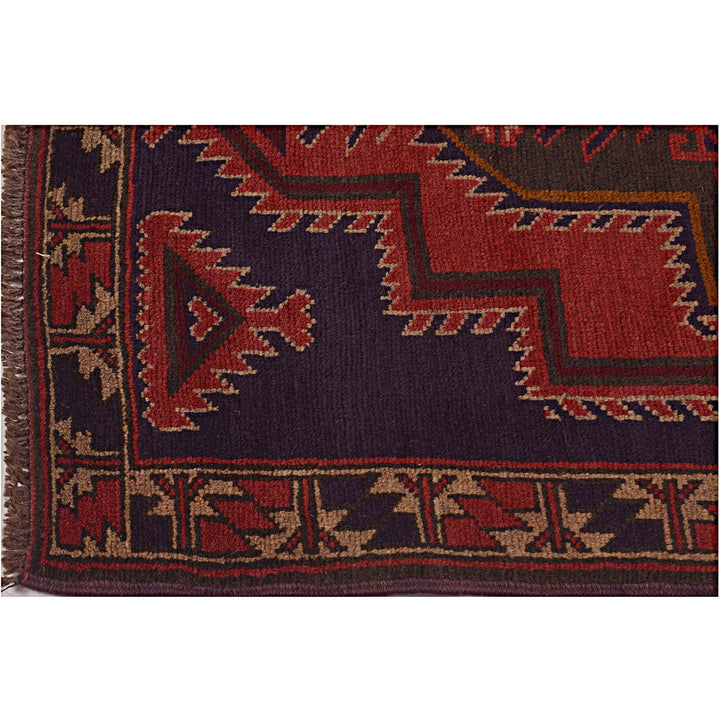 Afghan Baluchi Rug 2' 12" x 5' 2" Hand-Knotted | No. AL20799