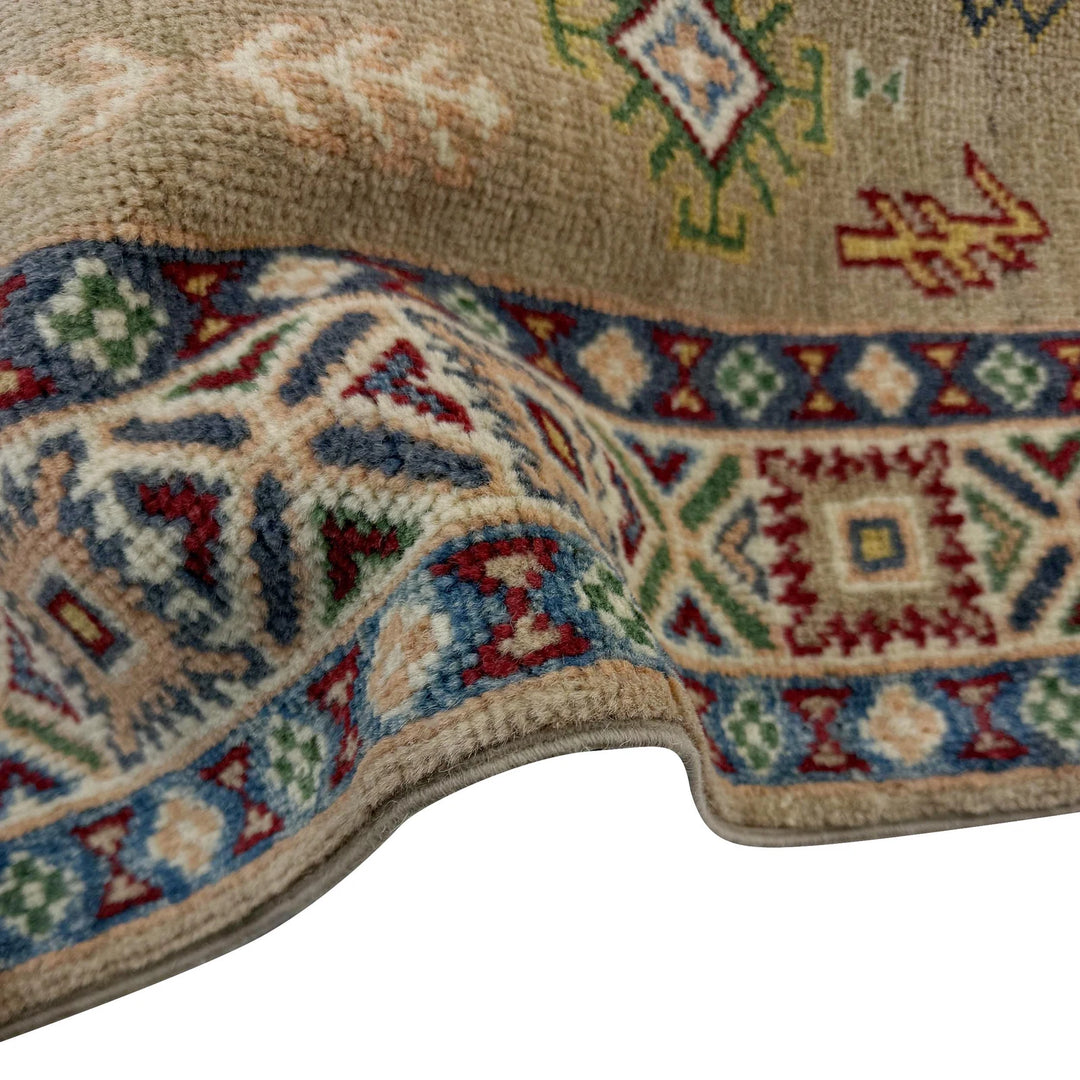 Afghan Kazak Rug 2' 7" x 3' 10" Hand-Knotted | No. AL20801