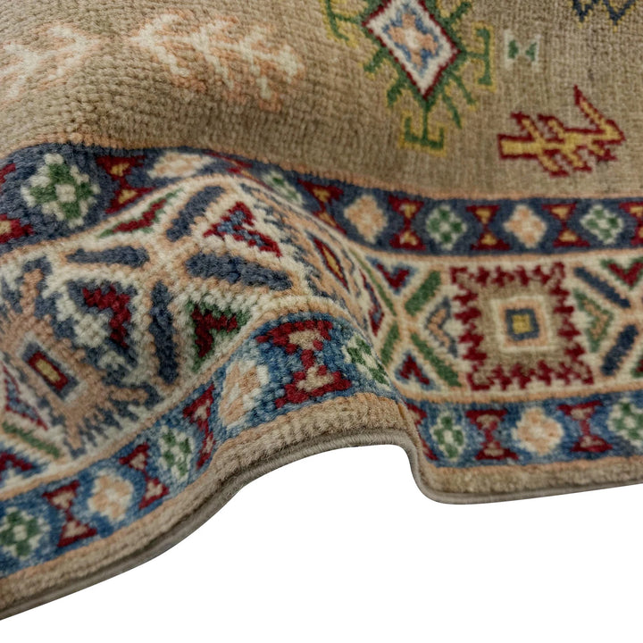 Afghan Kazak Rug 2' 7" x 3' 10" Hand-Knotted | No. AL20801