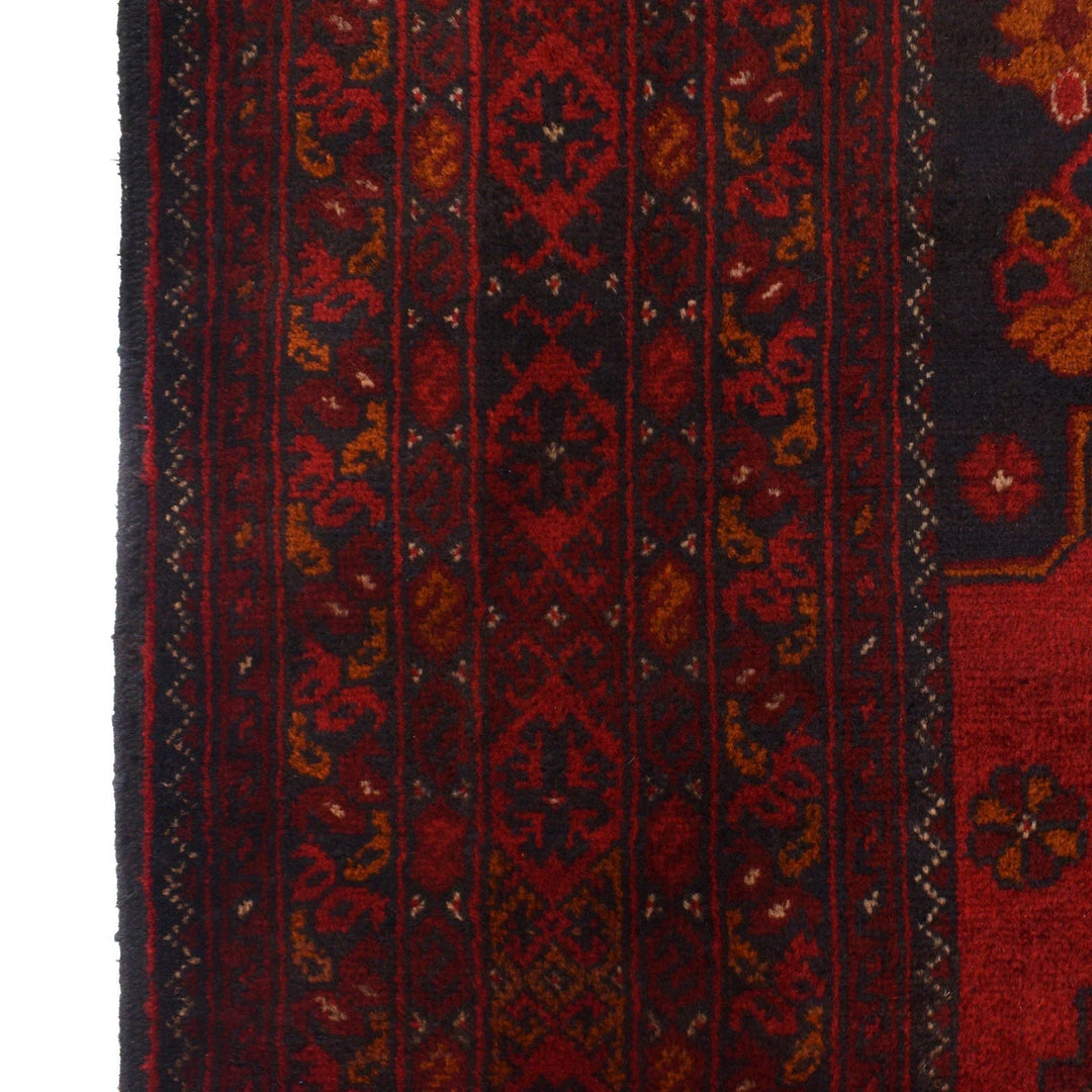 Red Afghan Khal Mohammadi Rug 4'11" x 6'4" Hand-Knotted | No. AL20911