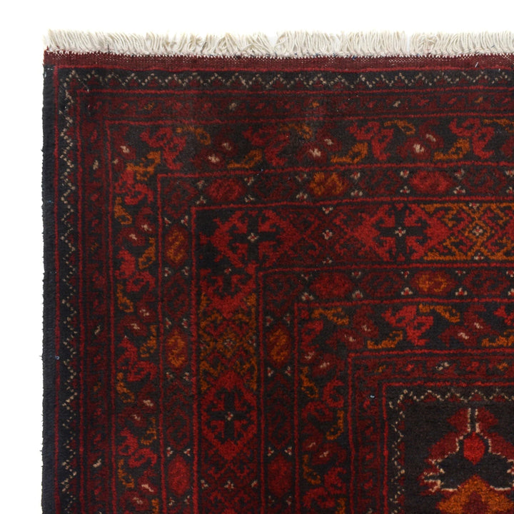 Red Afghan Khal Mohammadi Rug 4'11" x 6'4" Hand-Knotted | No. AL20911