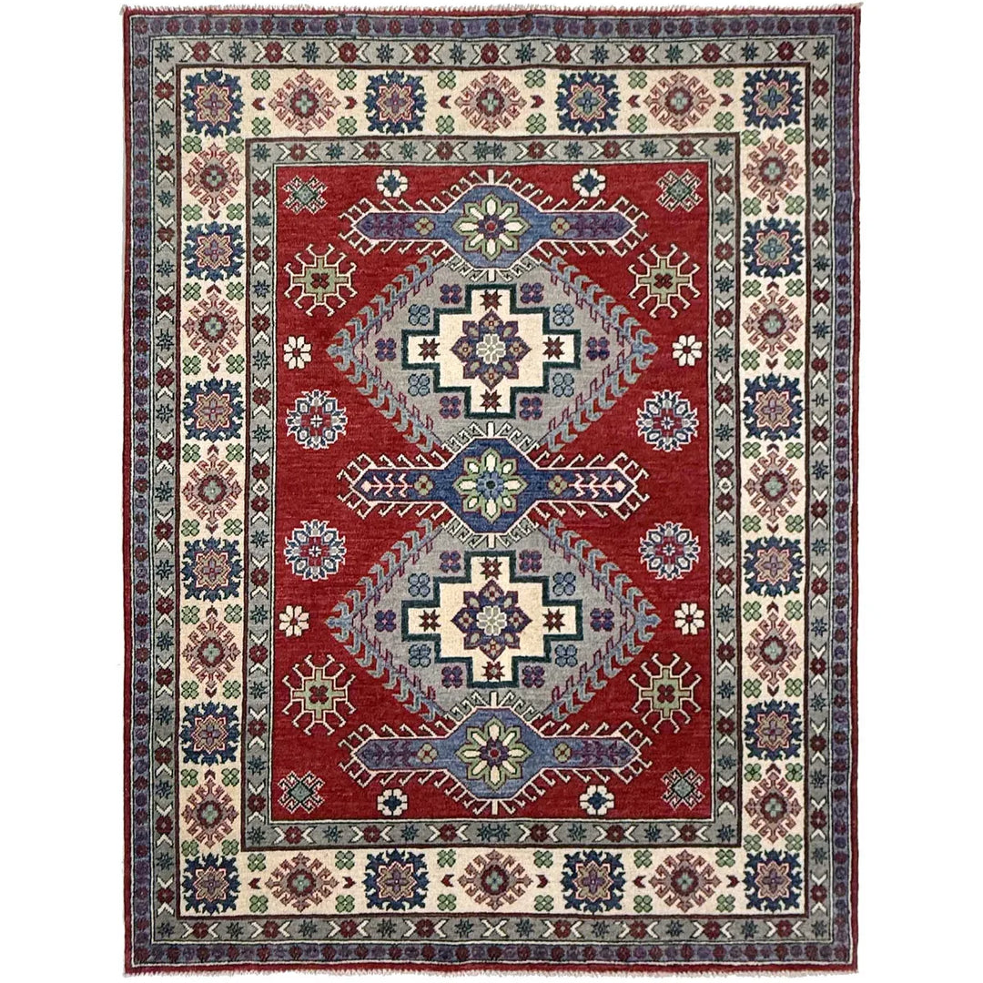 Handmade Kazak Area Rug 4' 11" x 6' 5" - No. AL20915