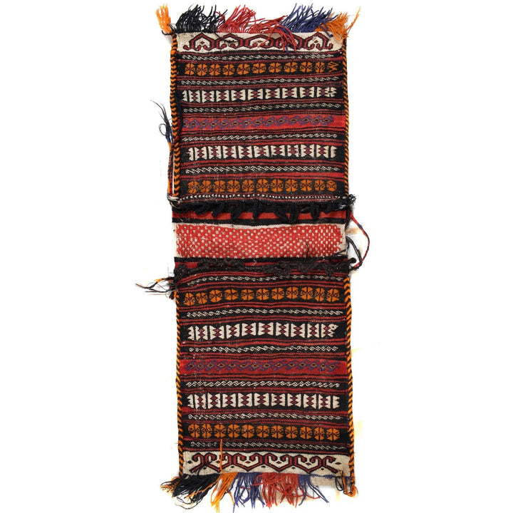 Afghan Baluch Saddle Bag Kilim 1' 7" x 4' 2" Flat-Weave | No. AL20937