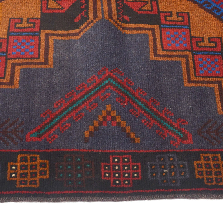 Afghan Baluchi Rug 3' 0" x 4' 9" Hand-Knotted | No. AL21044