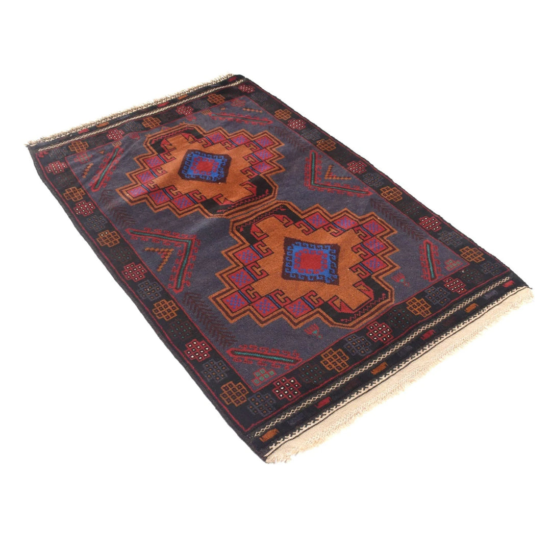 Afghan Baluchi Rug 3' 0" x 4' 9" Hand-Knotted | No. AL21044