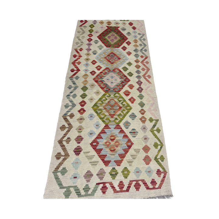 Afghan Vegetable Kilim Rug 2' 3" x 6' 3" Flat-Weave | No. AL211009