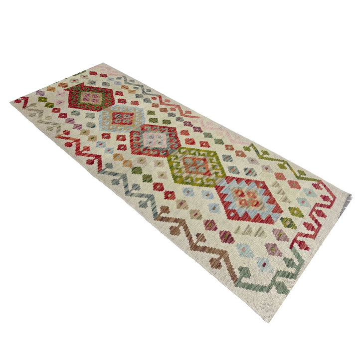 Afghan Vegetable Kilim Rug 2' 3" x 6' 3" Flat-Weave | No. AL211009