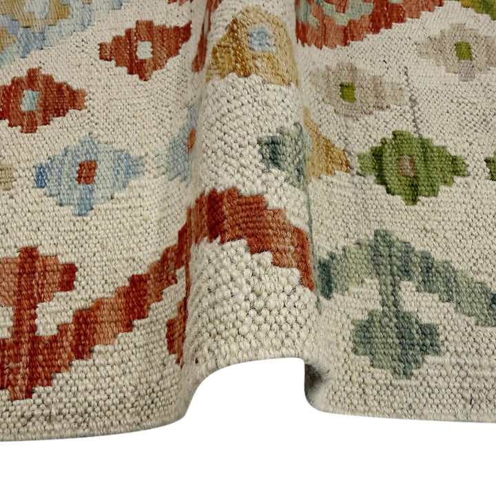 Afghan Vegetable Kilim Rug 2' 3" x 6' 3" Flat-Weave | No. AL211009