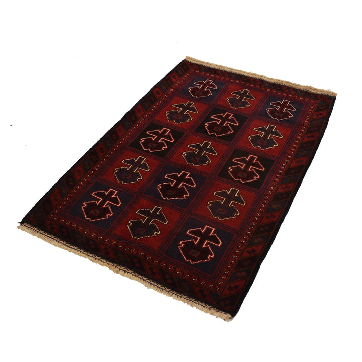 Afghan Baluchi Rug 2' 11" x 4' 5" Hand-Knotted | No. AL21118