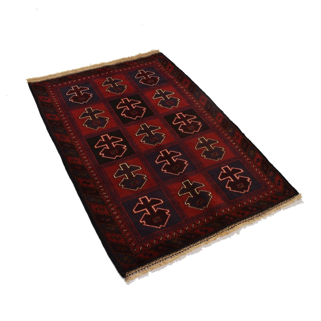 Afghan Baluchi Rug 2' 11" x 4' 5" Hand-Knotted | No. AL21118