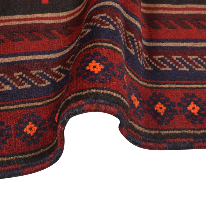Afghan Baluchi Rug 2' 11" x 4' 10" Hand-Knotted | No. AL21125