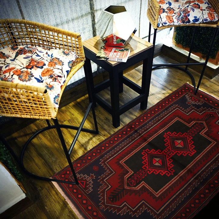 Afghan Baluchi Rug 2' 11" x 4' 10" Hand-Knotted | No. AL21125