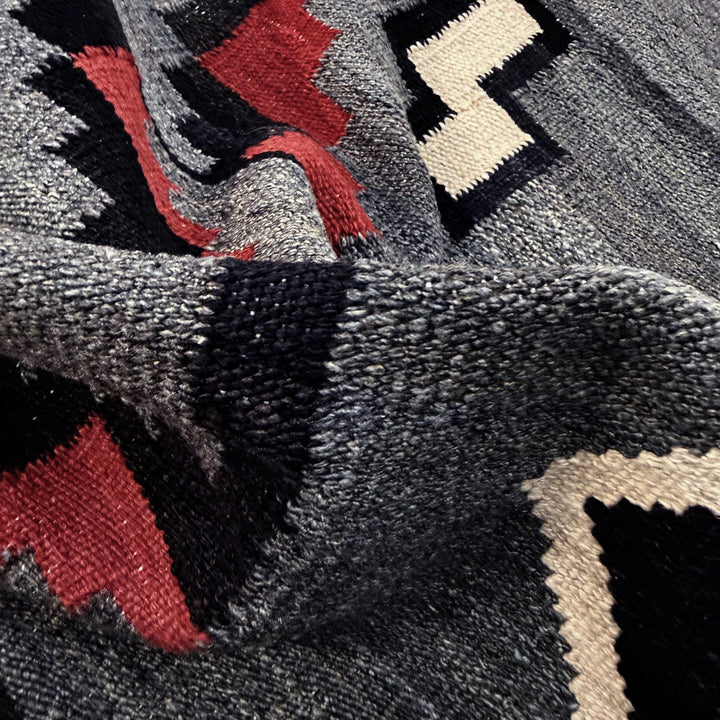 Afghan Vegetable Kilim Rug 6' 4" x 8' 8" Flat-Weave | No. AL213183