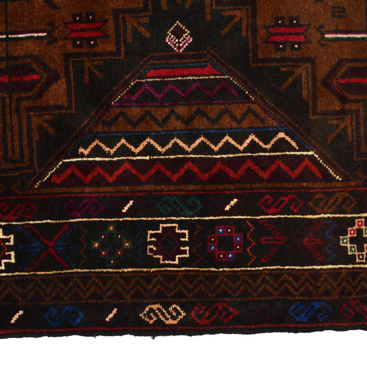 Afghan Baluchi Rug 4' 1" x 6' 7" Hand-Knotted | No. AL21360