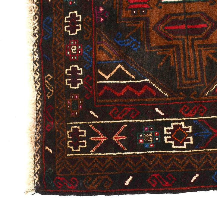 Afghan Baluchi Rug 4' 1" x 6' 7" Hand-Knotted | No. AL21360