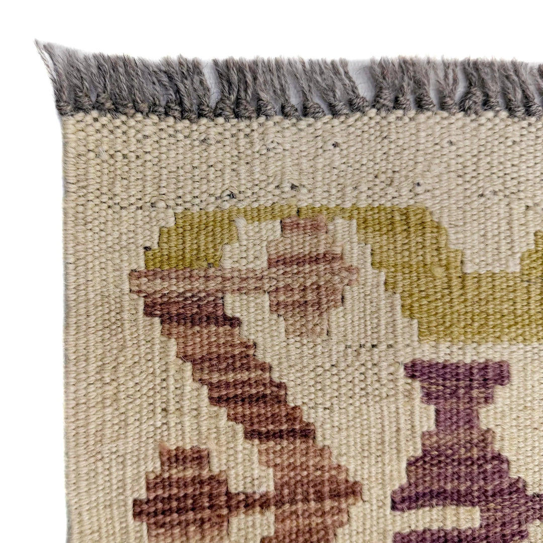 Afghan Vegetable Kilim Rug 8' 2" x 9' 11" Flat-Weave | No. AL215256