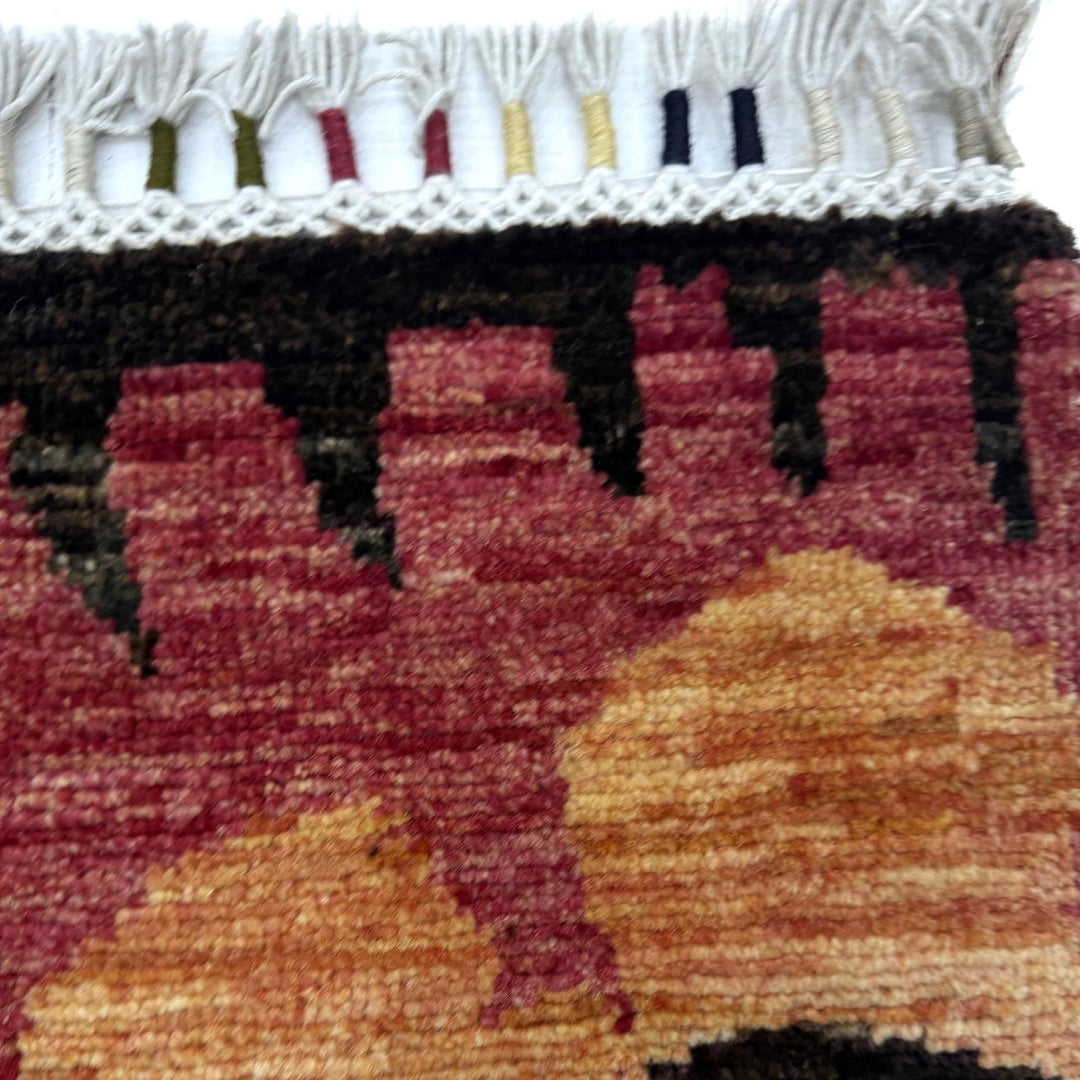 Afghan Gabbeh Rug 4' 9" x 6' 8" Hand-Knotted | No. AL216297