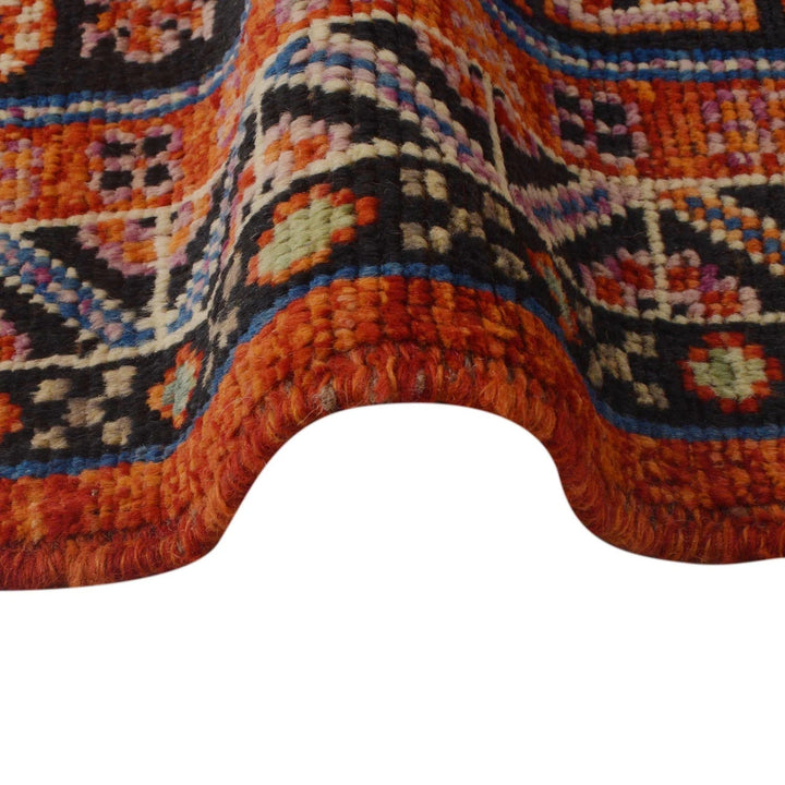 Red Afghan Sherazi Rug 5' 9" x 7' 7" Hand-Knotted | No. AL21809