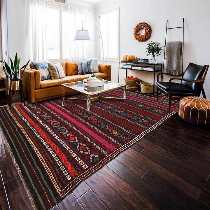 Afghan Laghari Kilim Rug 4' 6" x 7' 8" Flat-Weave | No. AL21810