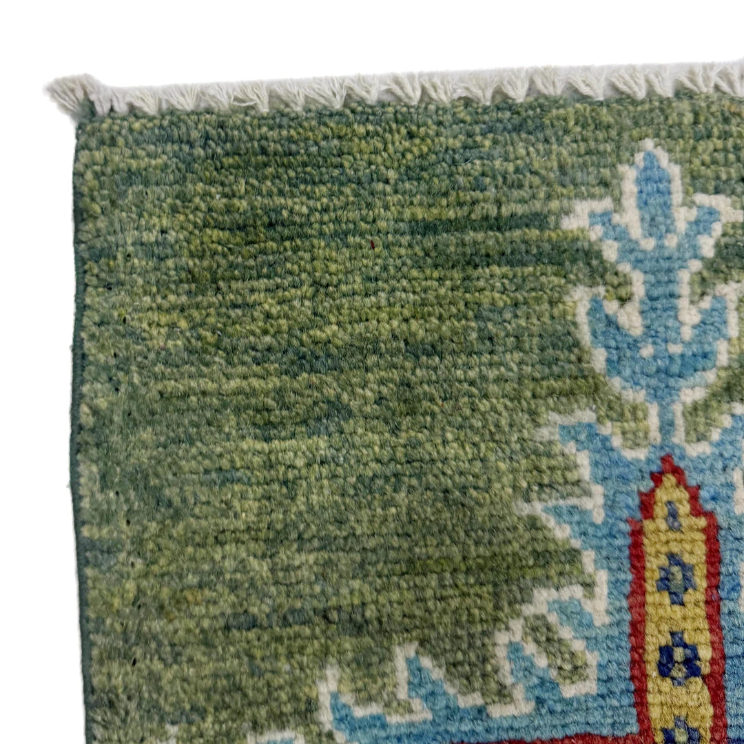 Green Afghan Bakhtiar Rug 4'11" x 7'3" Hand-Knotted | No. AL21953
