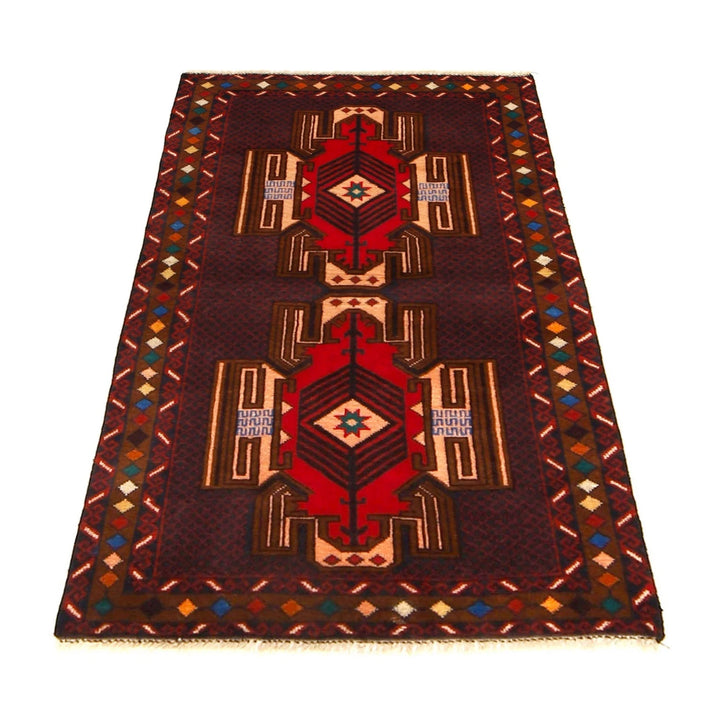Afghan Baluchi Rug 2' 10" x 4' 8" Hand-Knotted | No. AL22045