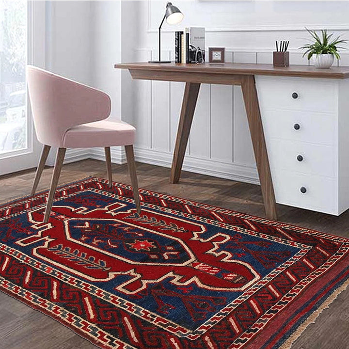 Afghan Kilim Rug 2' 9" x 4' 2" Flat-Weave | No. AL22124