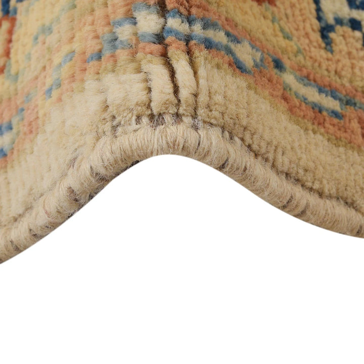 Beige Afghan Pictorial Rug 4' 4" x 5' 10" Hand-Knotted | No. AL22151